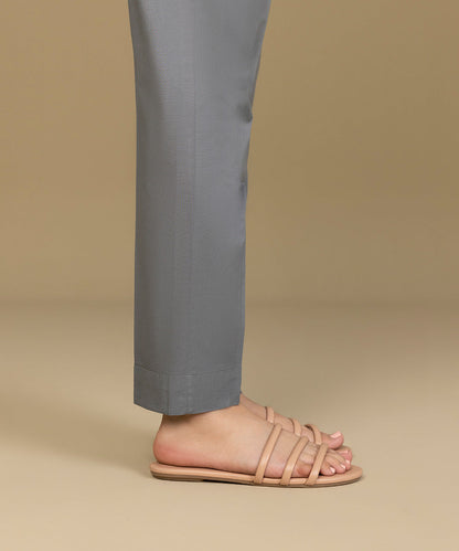 Sapphire - Solid Jacquard Cigarette Pants