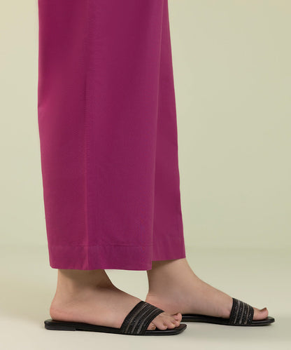 Sapphire - Solid Mélange Straight Pants