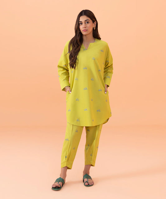 Sapphire - 2 Piece - Embroidered Cambric Suit