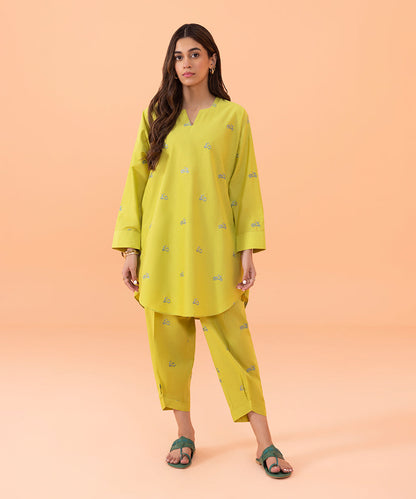 Sapphire - 2 Piece - Embroidered Cambric Suit