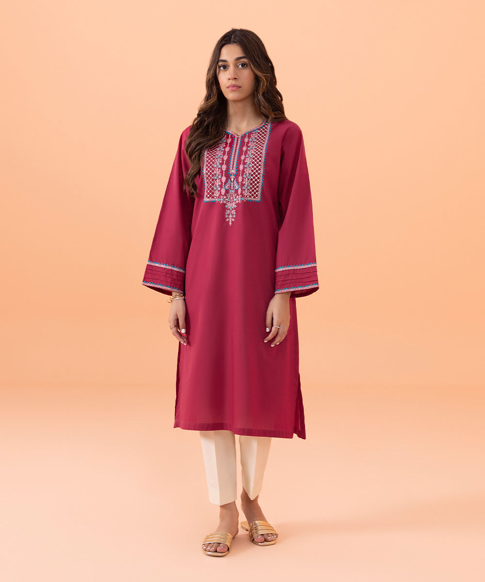 Sapphire - Embroidered Cambric Shirt
