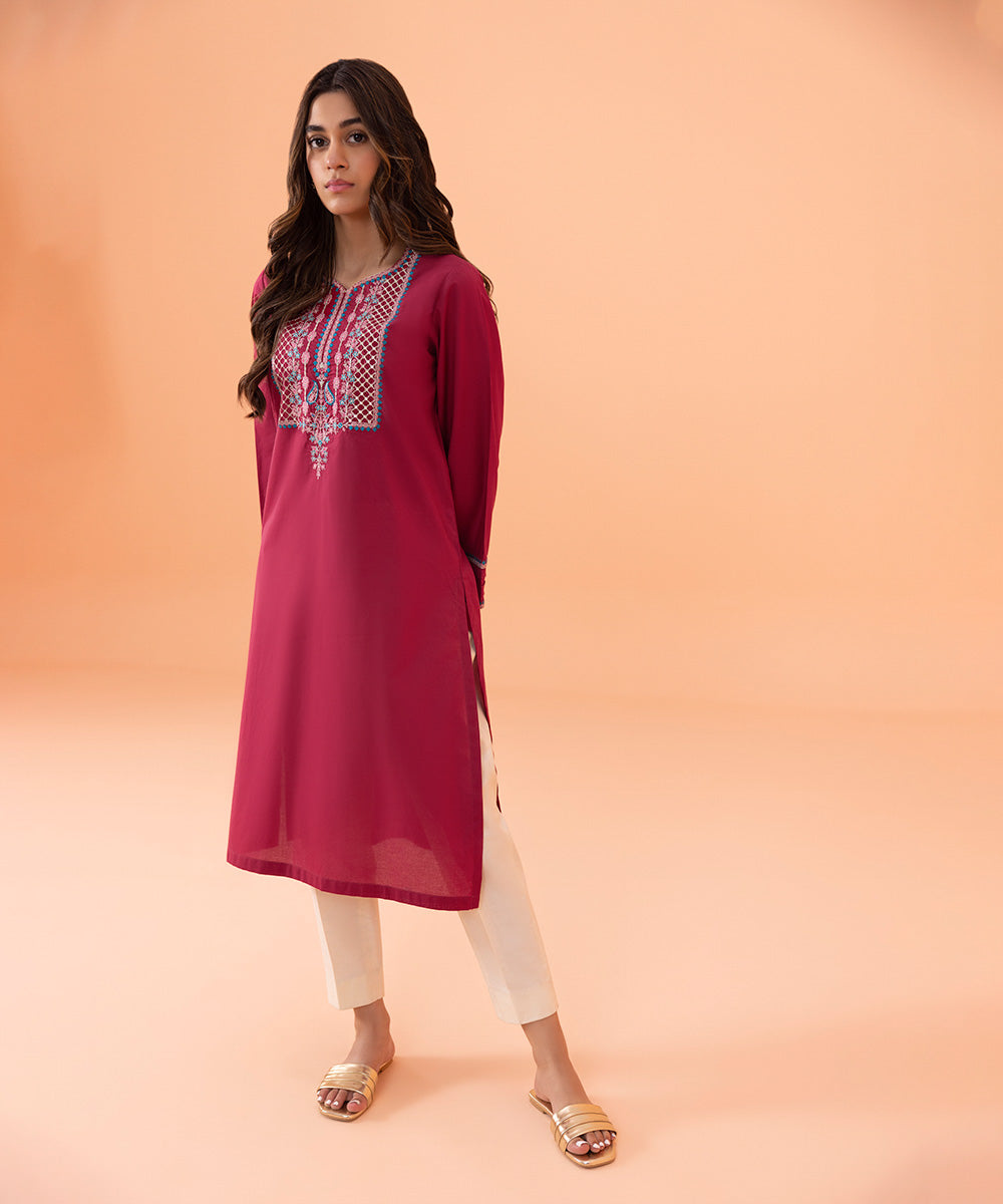 Sapphire - Embroidered Cambric Shirt
