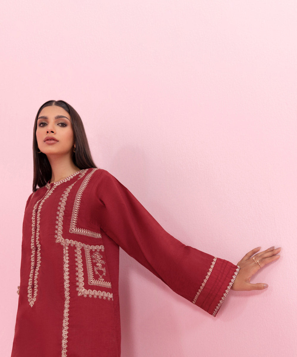 Sapphire - 2 Piece - Embroidered Cambric Suit