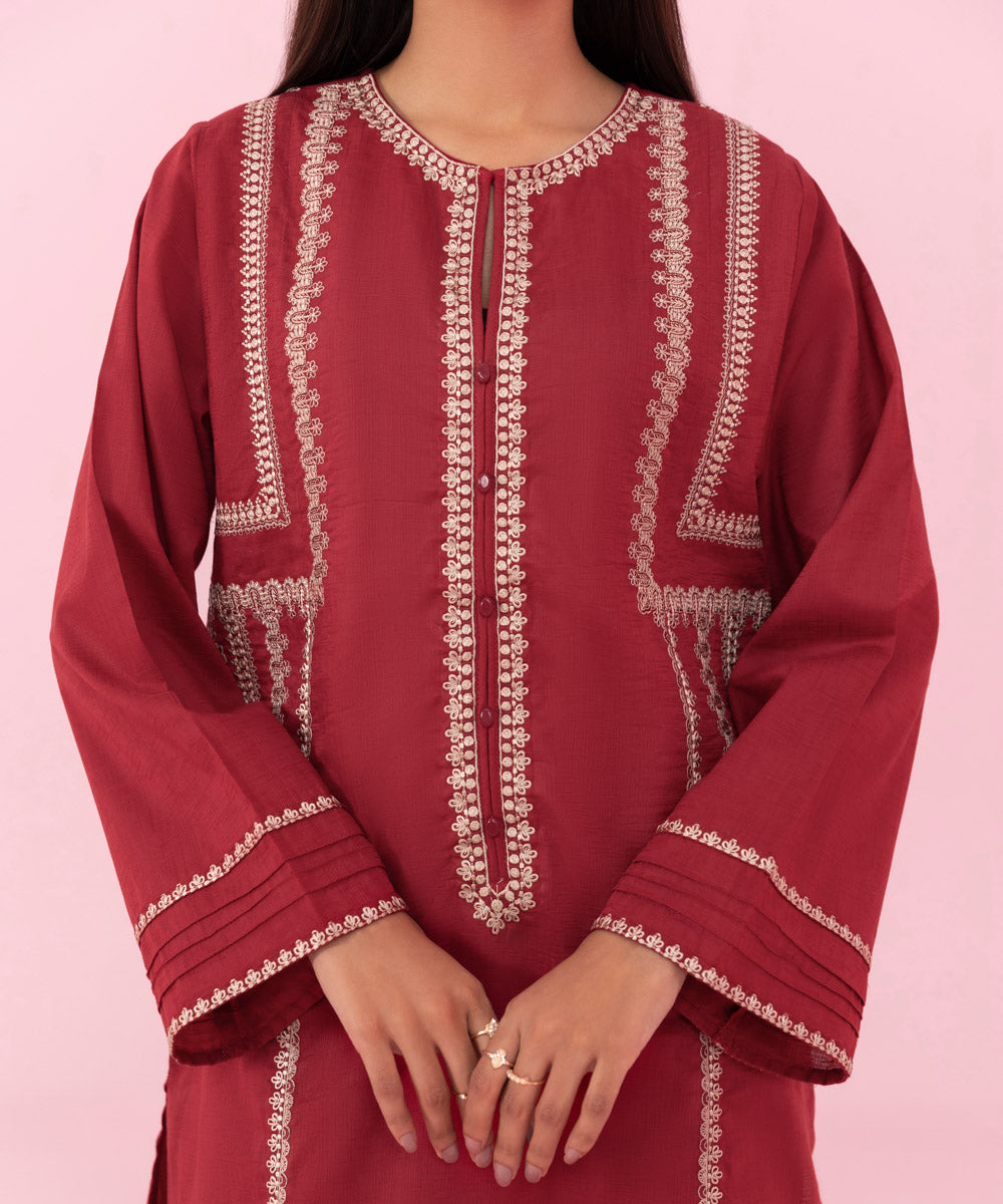 Sapphire - 2 Piece - Embroidered Cambric Suit