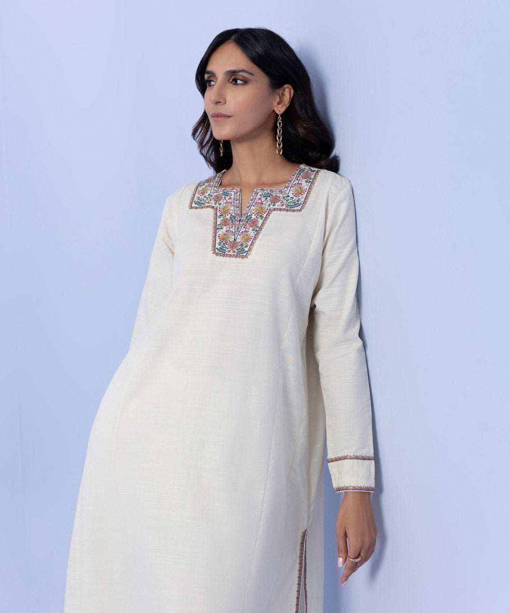 Sapphire - Embroidered Khaddar Shirt