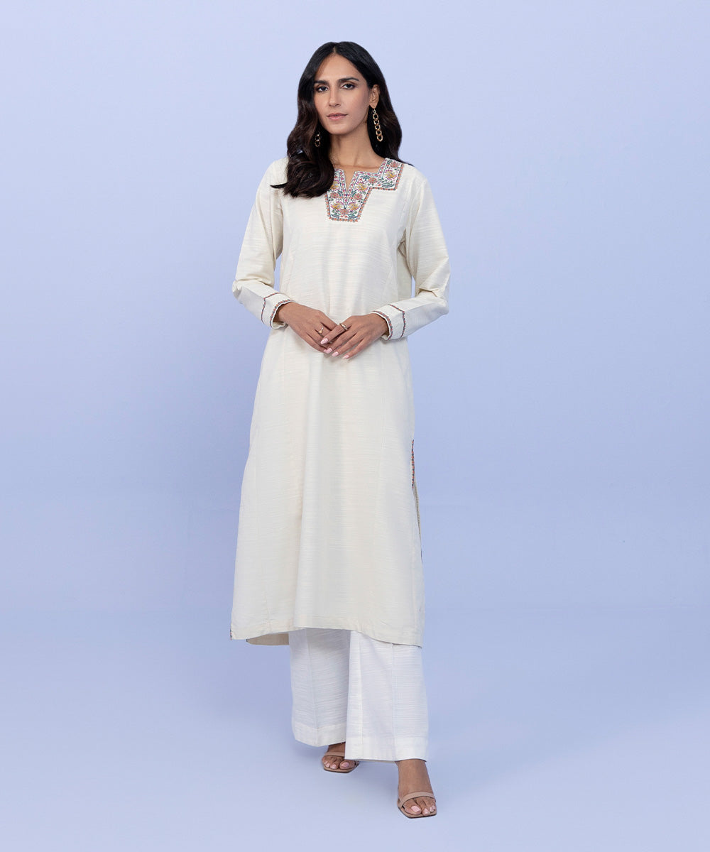 Sapphire - Embroidered Khaddar Shirt