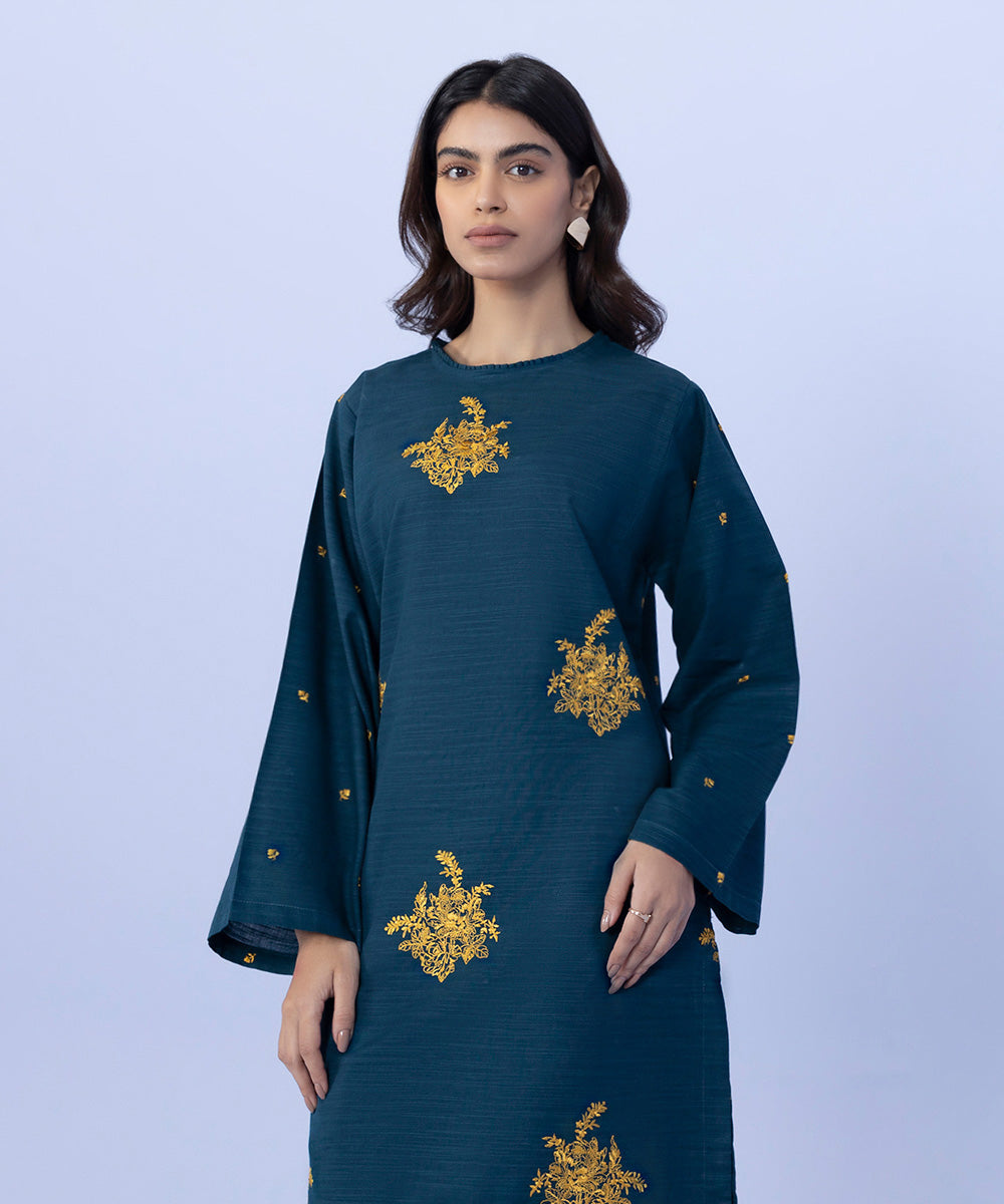 Sapphire - 2 Piece - Embroidered Khaddar Suit