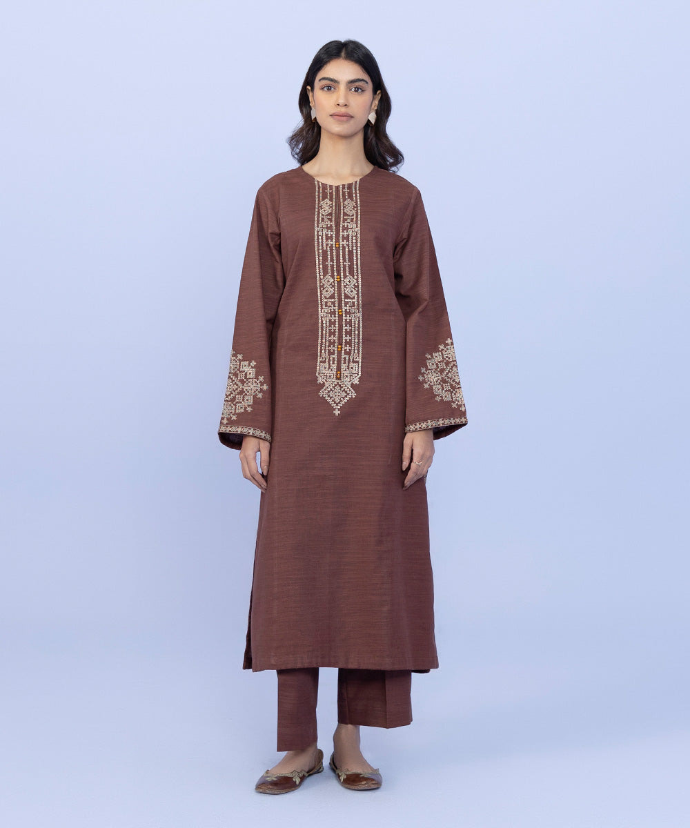 Sapphire - 2 Piece - Embroidered Khaddar Suit