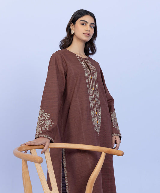 Sapphire - 2 Piece - Embroidered Khaddar Suit