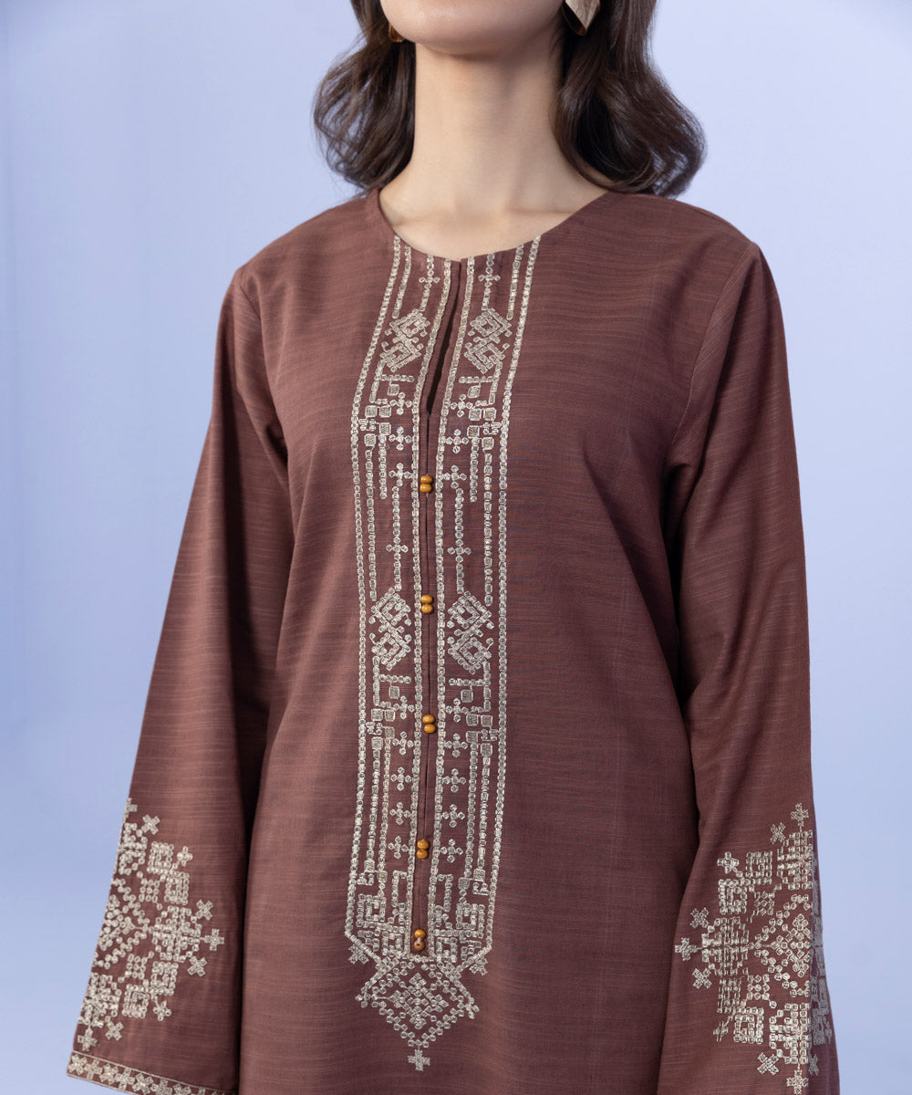 Sapphire - 2 Piece - Embroidered Khaddar Suit