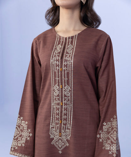 Sapphire - 2 Piece - Embroidered Khaddar Suit