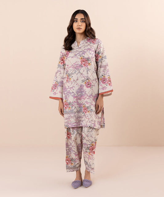 Sapphire - 2 Piece - Printed Karandi Suit