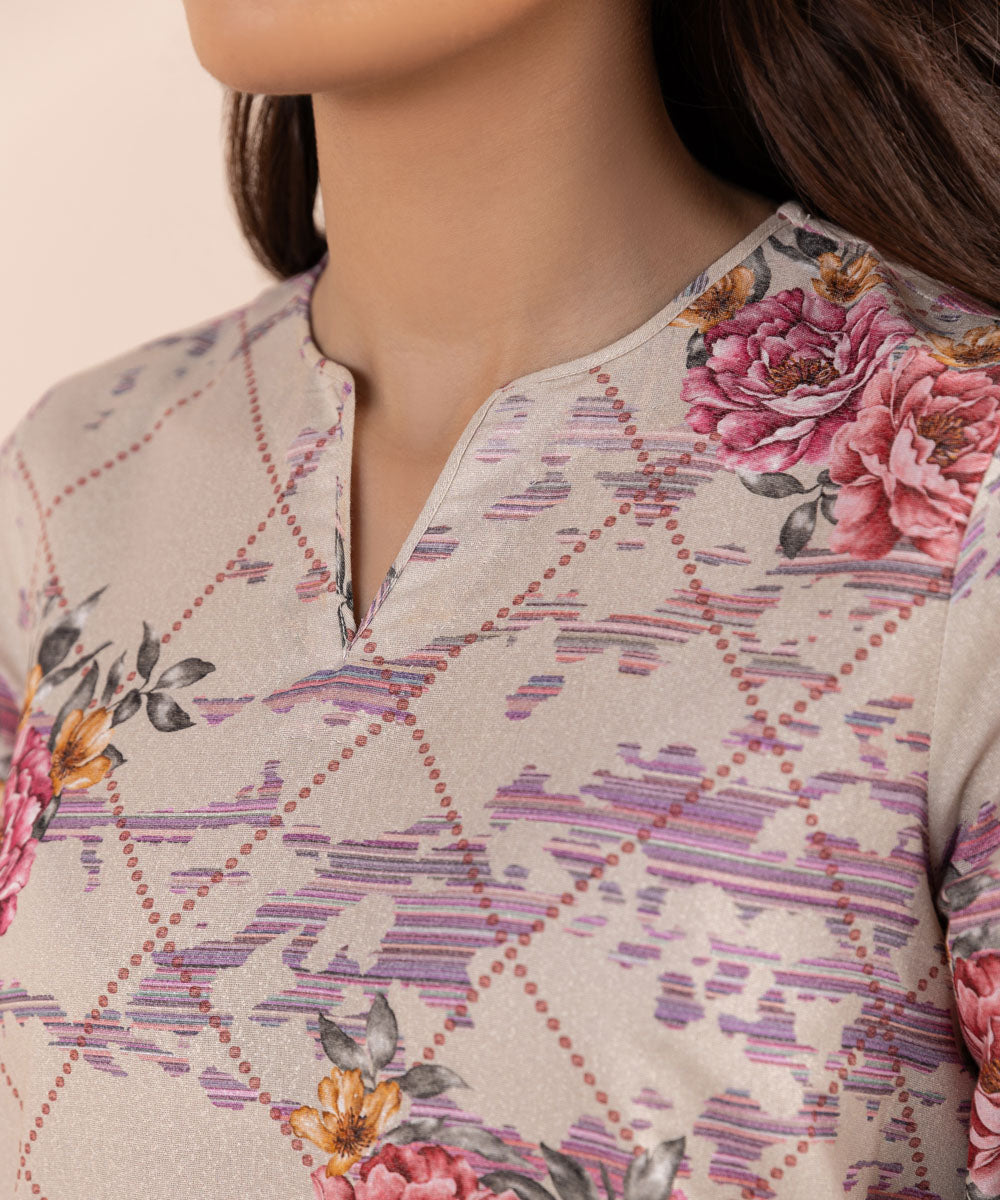 Sapphire - 2 Piece - Printed Karandi Suit