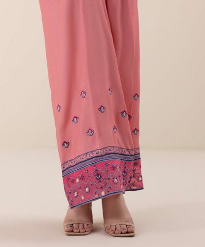 Sapphire - Embroidered Raw Silk Culottes