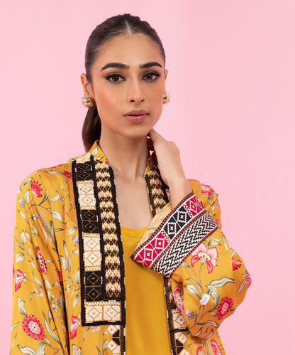 Sapphire - Embroidered Front-open Silk Shirt