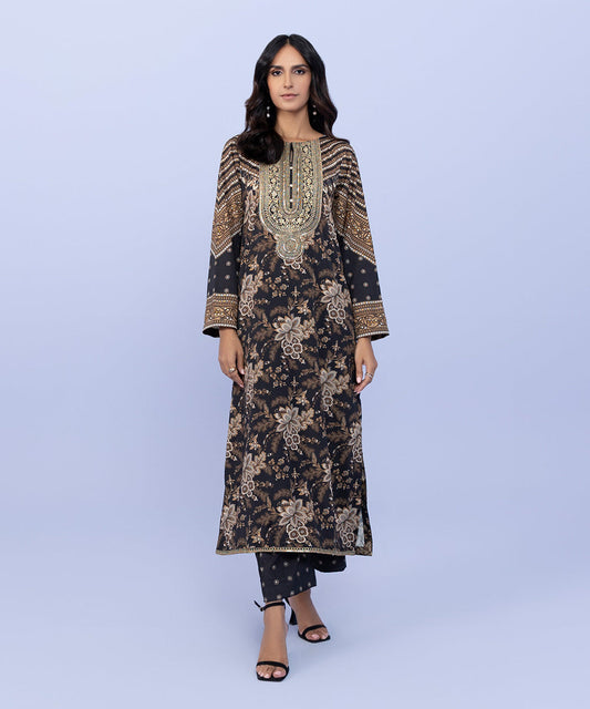 Sapphire - 2 Piece - Embroidered Silk Suit