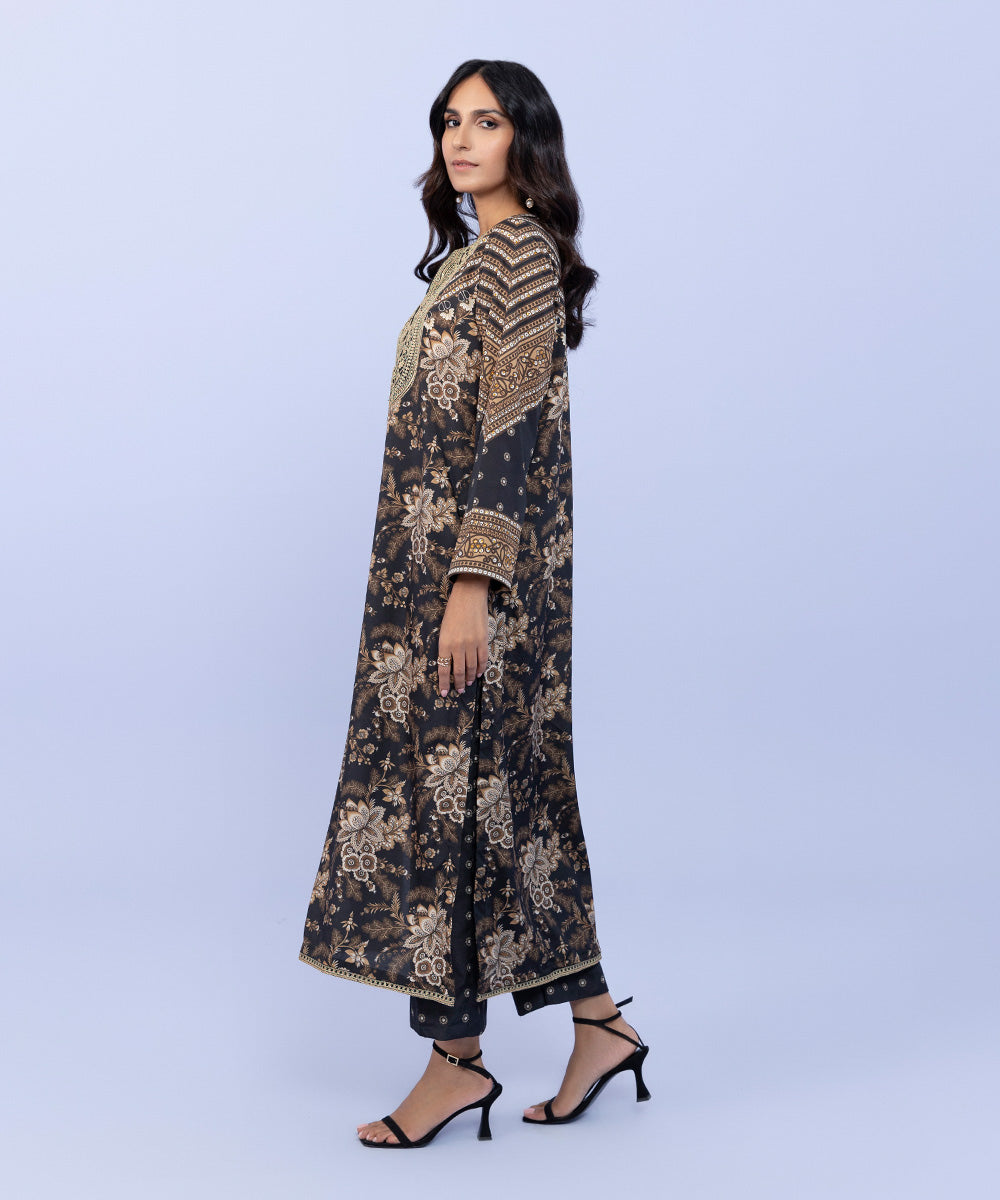 Sapphire - 2 Piece - Embroidered Silk Suit