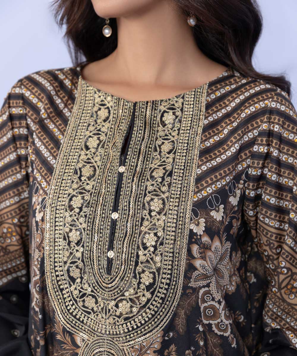 Sapphire - 2 Piece - Embroidered Silk Suit