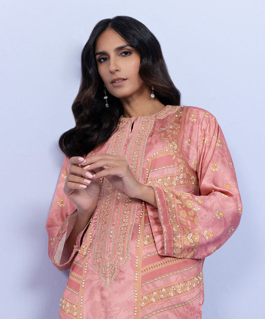 Sapphire - Embroidered Silk Shirt