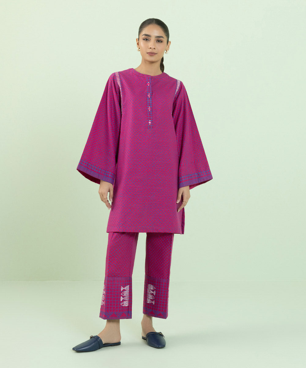 Sapphire - Block Printed Khaddar Shirt