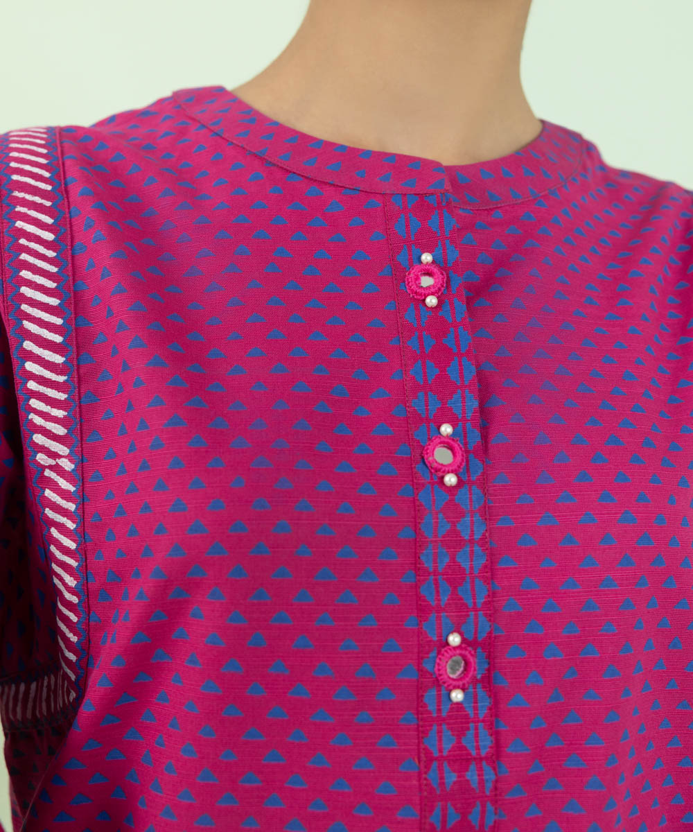 Sapphire - Block Printed Khaddar Shirt