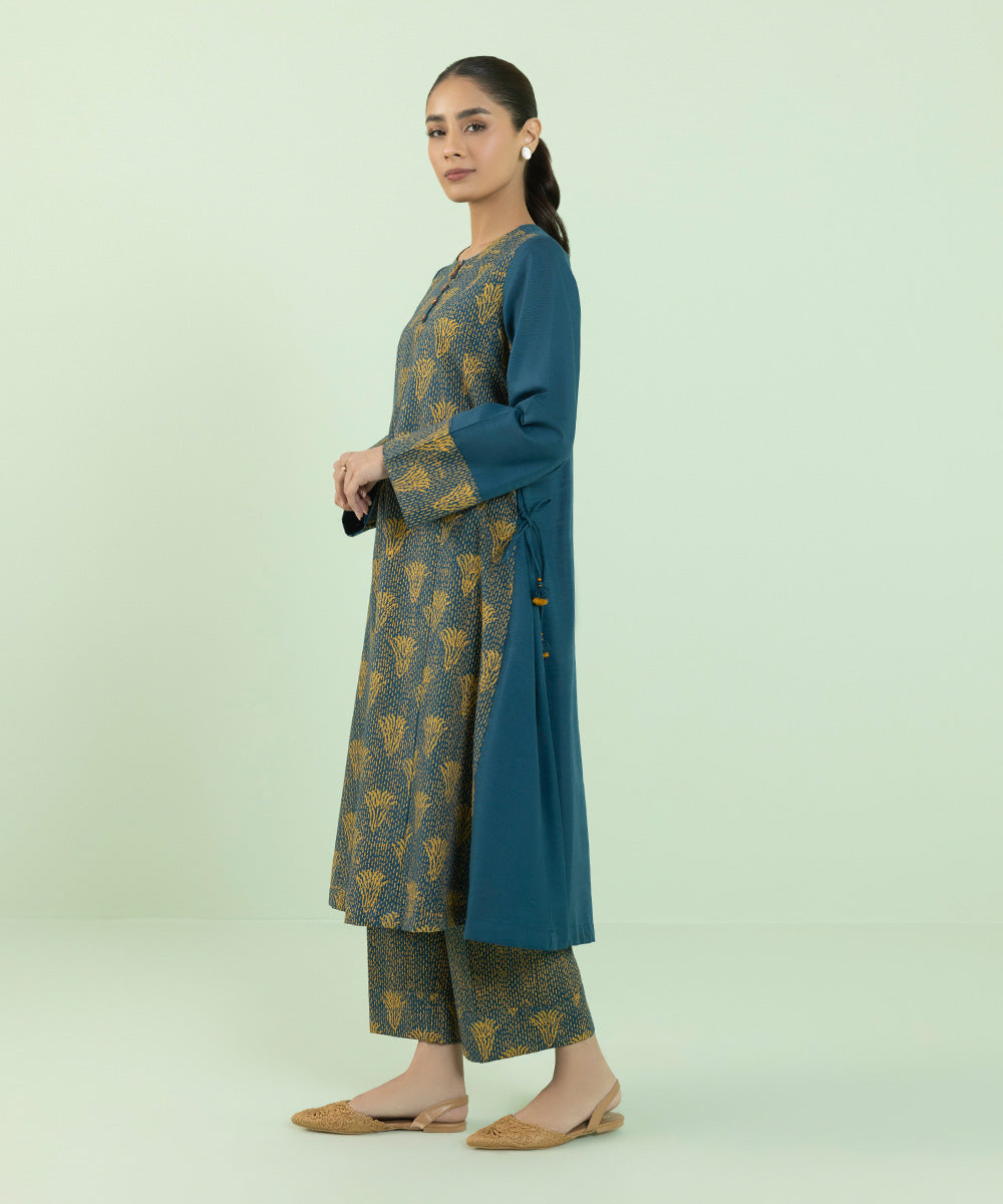 Sapphire - Block Printed Khaddar Shirt