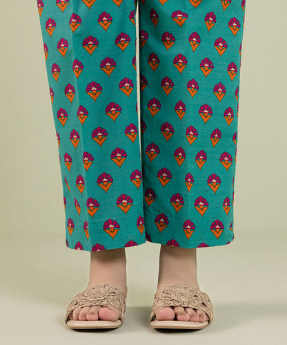 Sapphire - Printed Khaddar Straight Pants