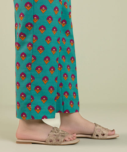 Sapphire - Printed Khaddar Straight Pants