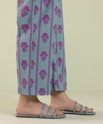 Sapphire - Printed Khaddar Straight Pants