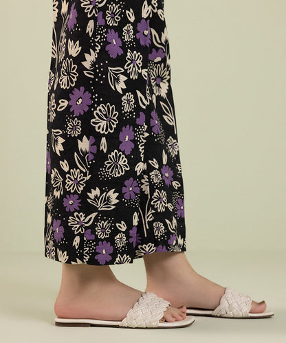 Sapphire - Printed Khaddar Straight Pants