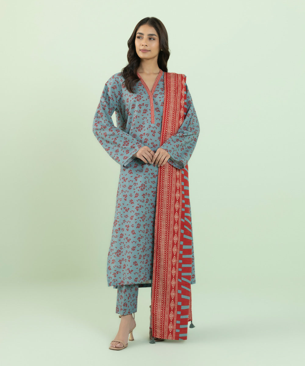 Sapphire - Printed Khaddar Dupatta