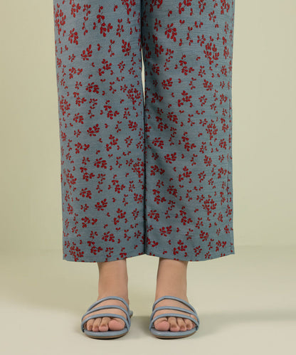 Sapphire - Printed Khaddar Straight Pants