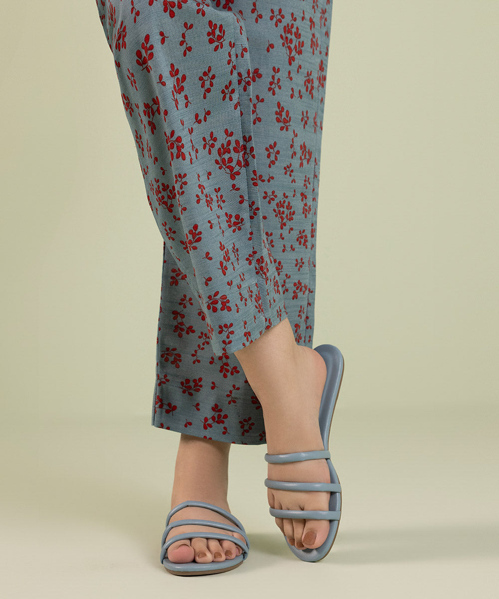 Sapphire - Printed Khaddar Straight Pants