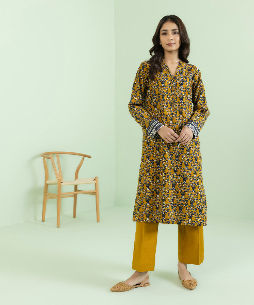 Sapphire - Printed Khaddar Shirt