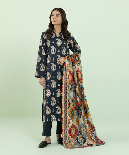 Sapphire - Printed Khaddar Dupatta