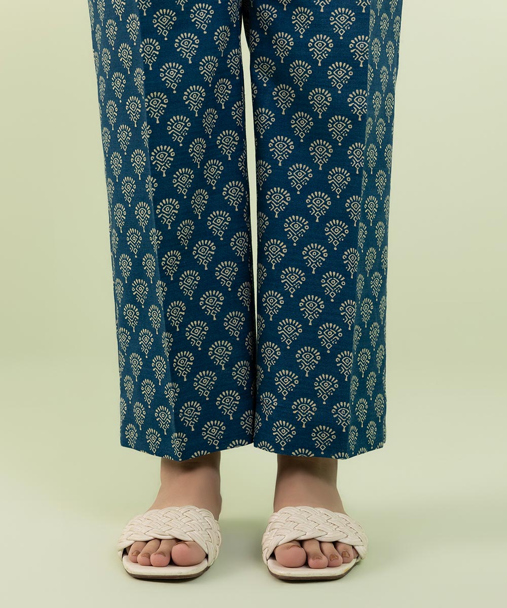 Sapphire - Printed Khaddar Straight Pants