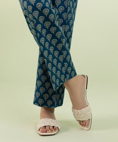Sapphire - Printed Khaddar Straight Pants