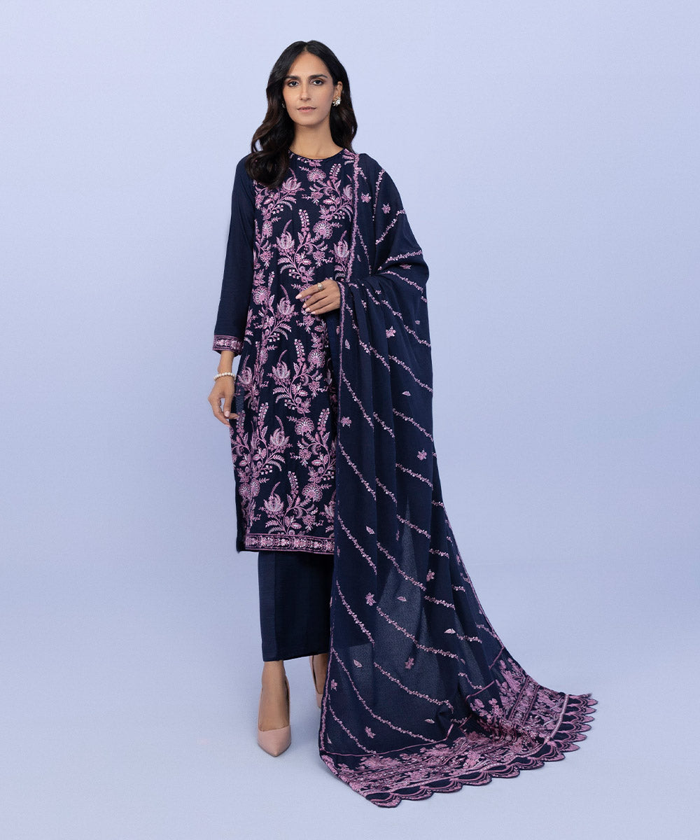 Sapphire - Embroidered Karandi Dupatta
