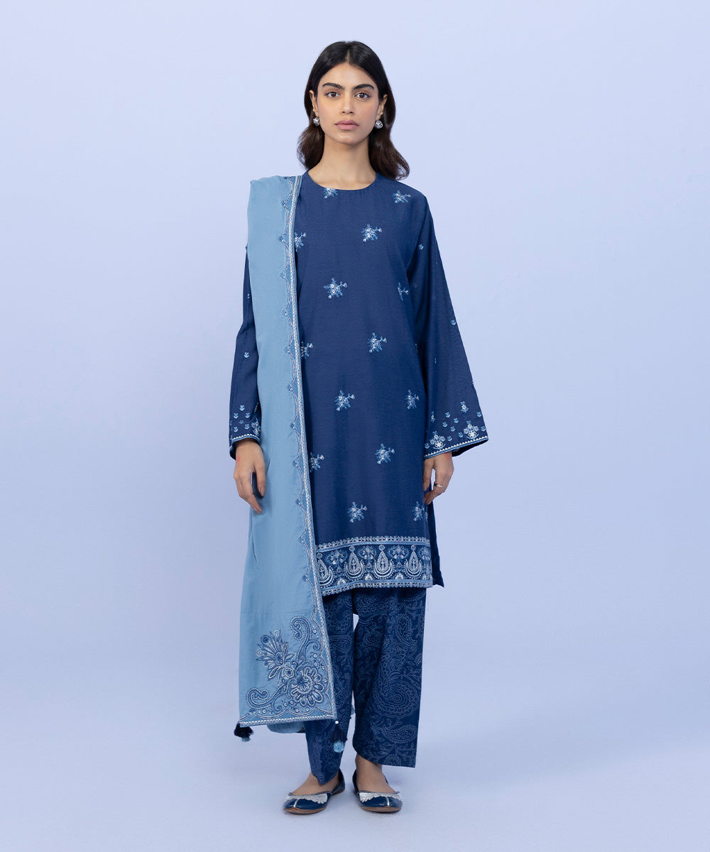 Sapphire - Embroidered Karandi Dupatta