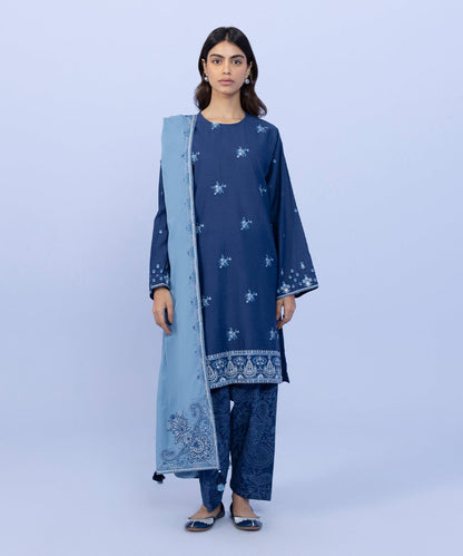 Sapphire - Embroidered Karandi Dupatta