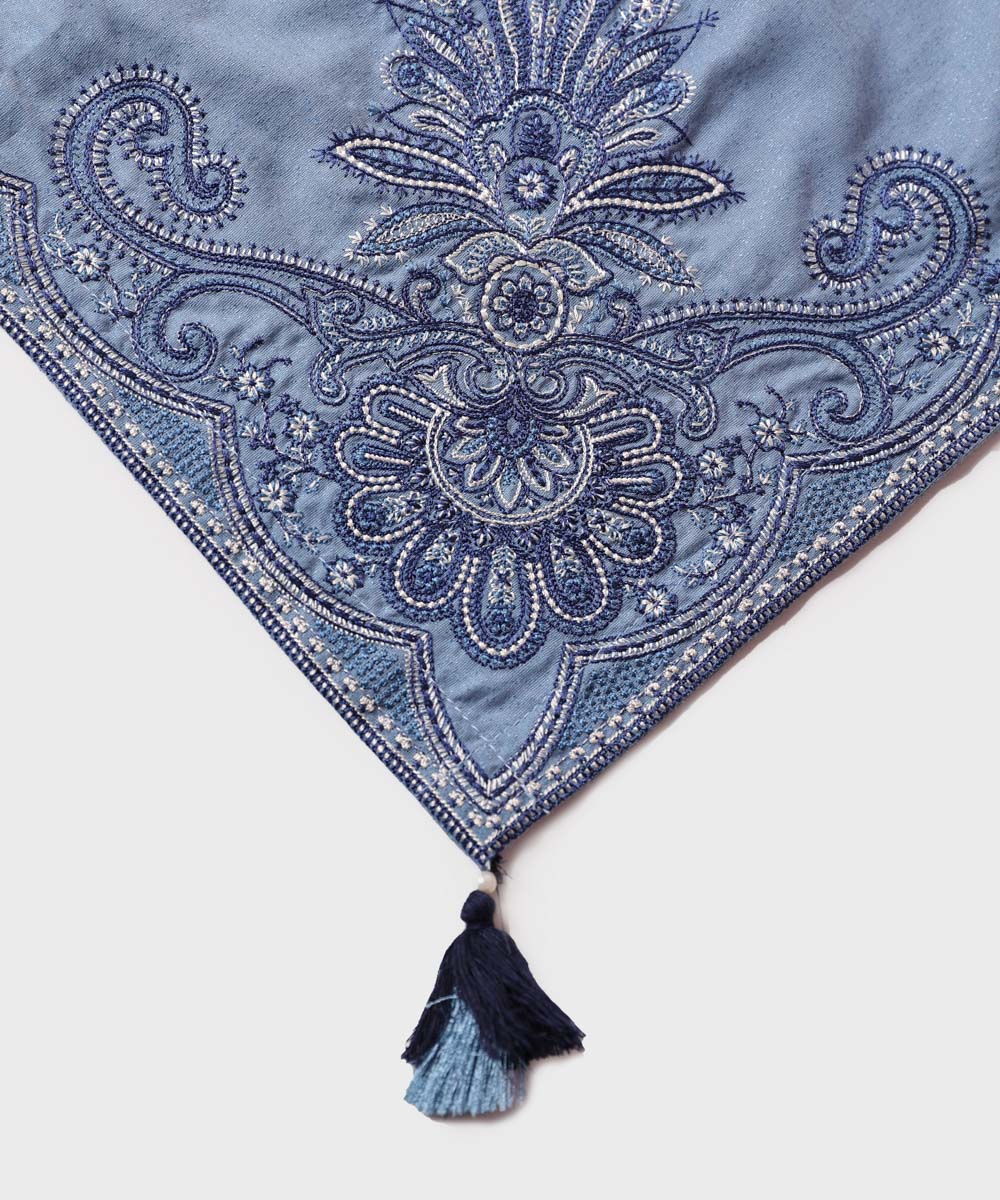 Sapphire - Embroidered Karandi Dupatta