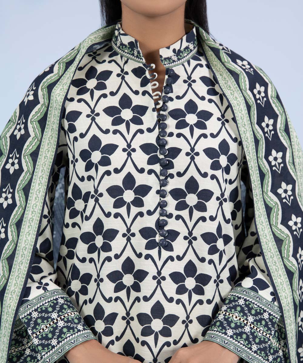 Sapphire - 2 Piece - Printed Khaddar Suit