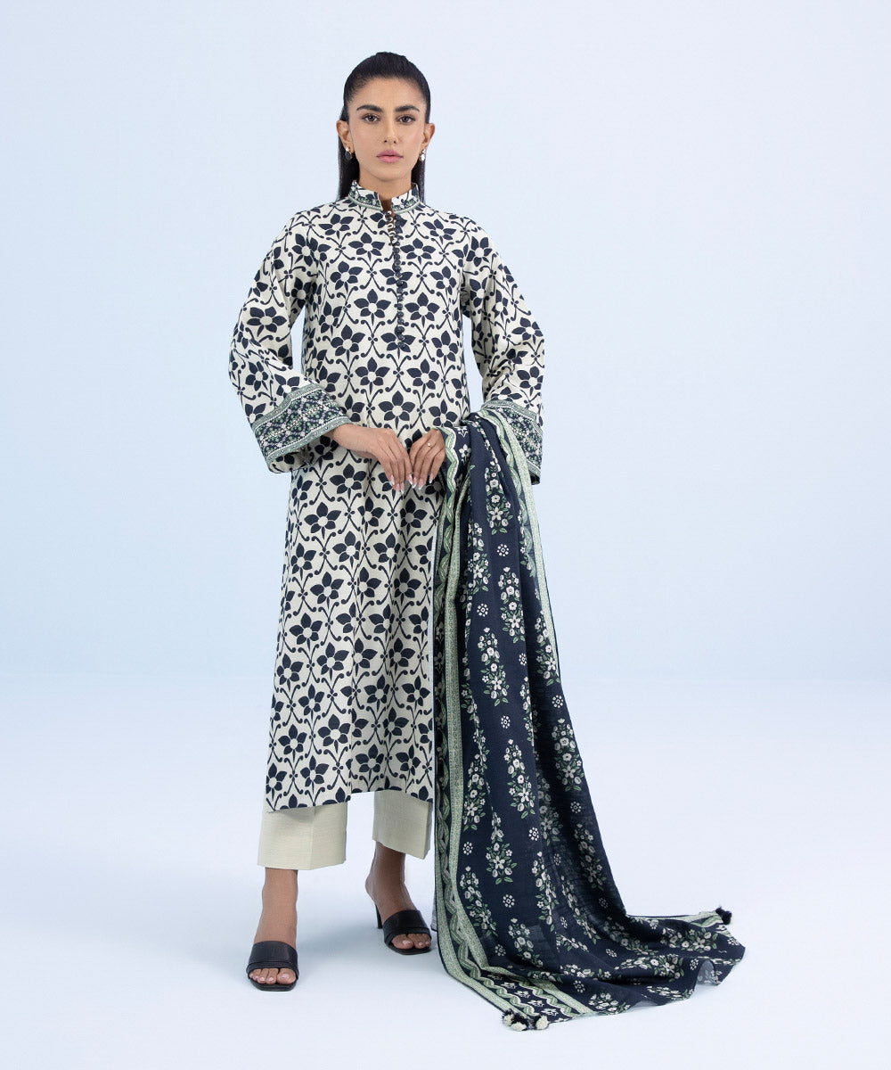 Sapphire - 2 Piece - Printed Khaddar Suit