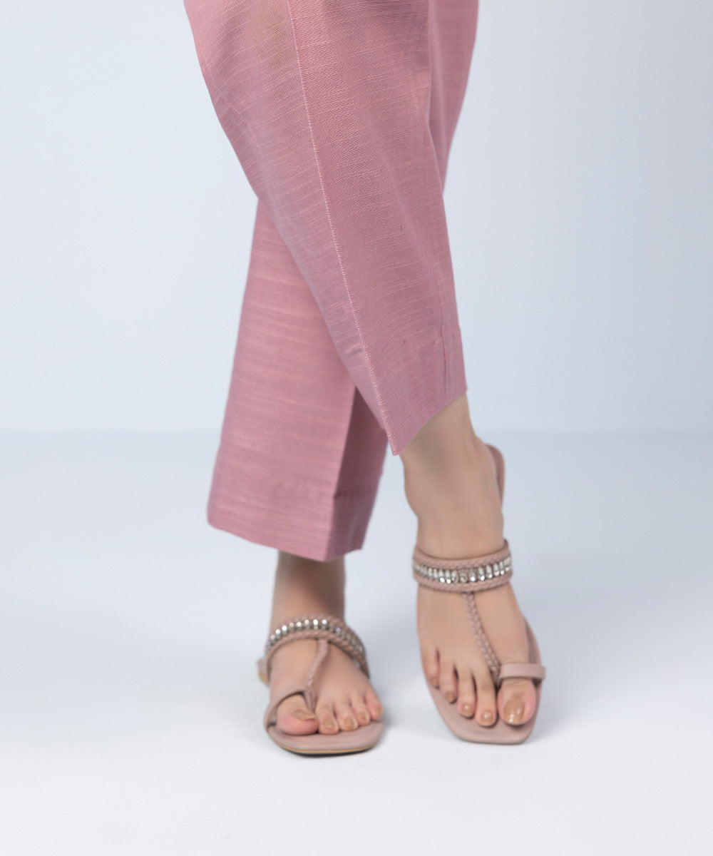 Sapphire - Printed Khaddar Trousers