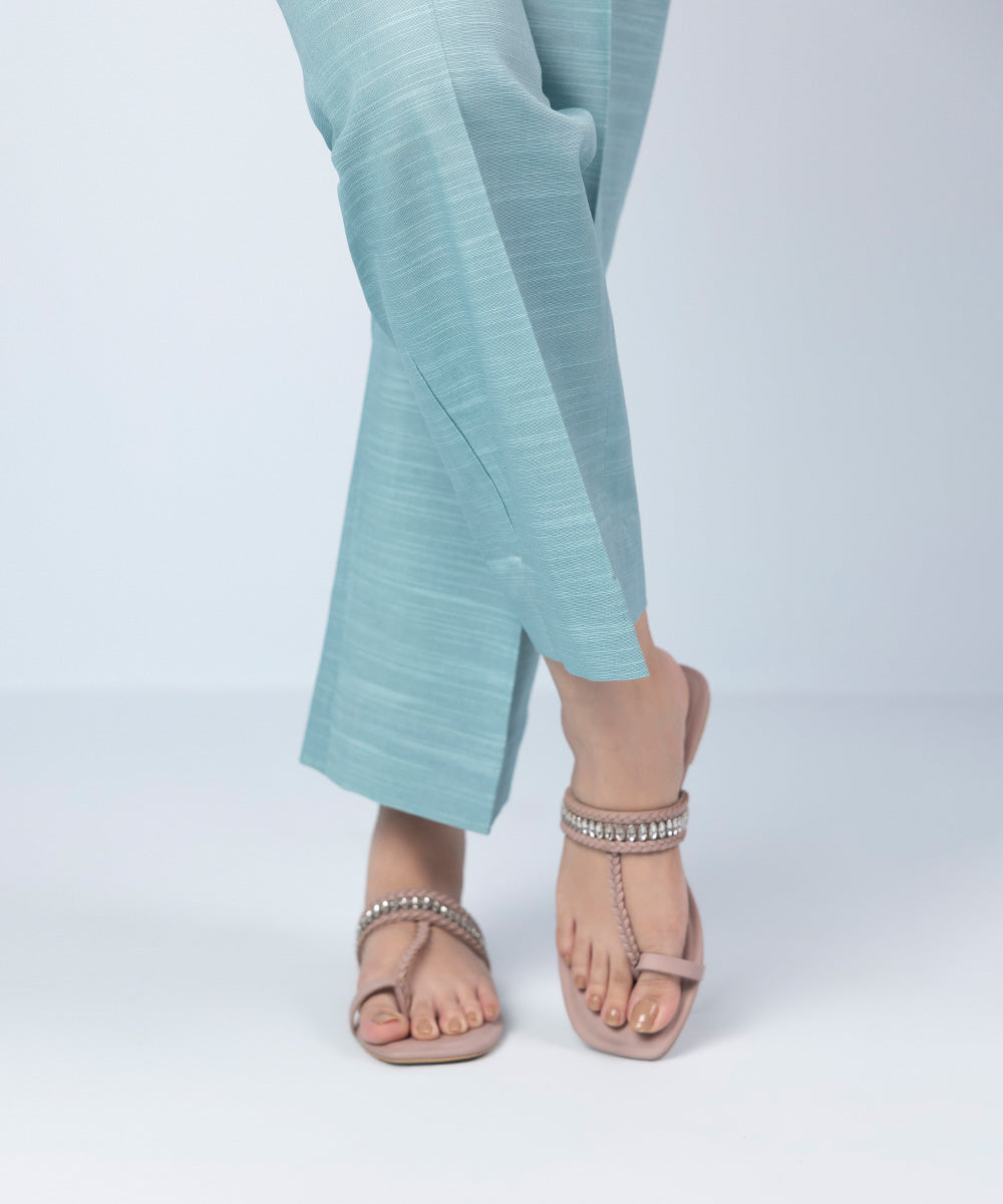 Sapphire - Printed Khaddar Trousers