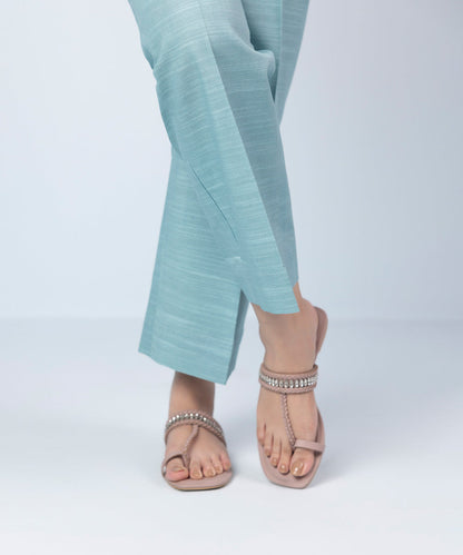 Sapphire - Printed Khaddar Trousers
