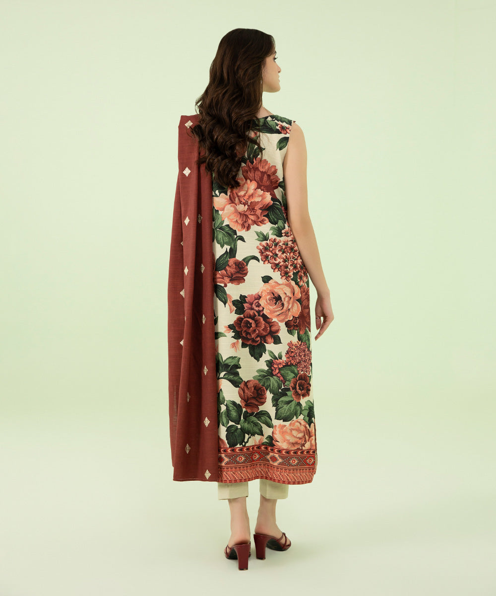 Sapphire - 2 Piece - Embroidered Khaddar Suit