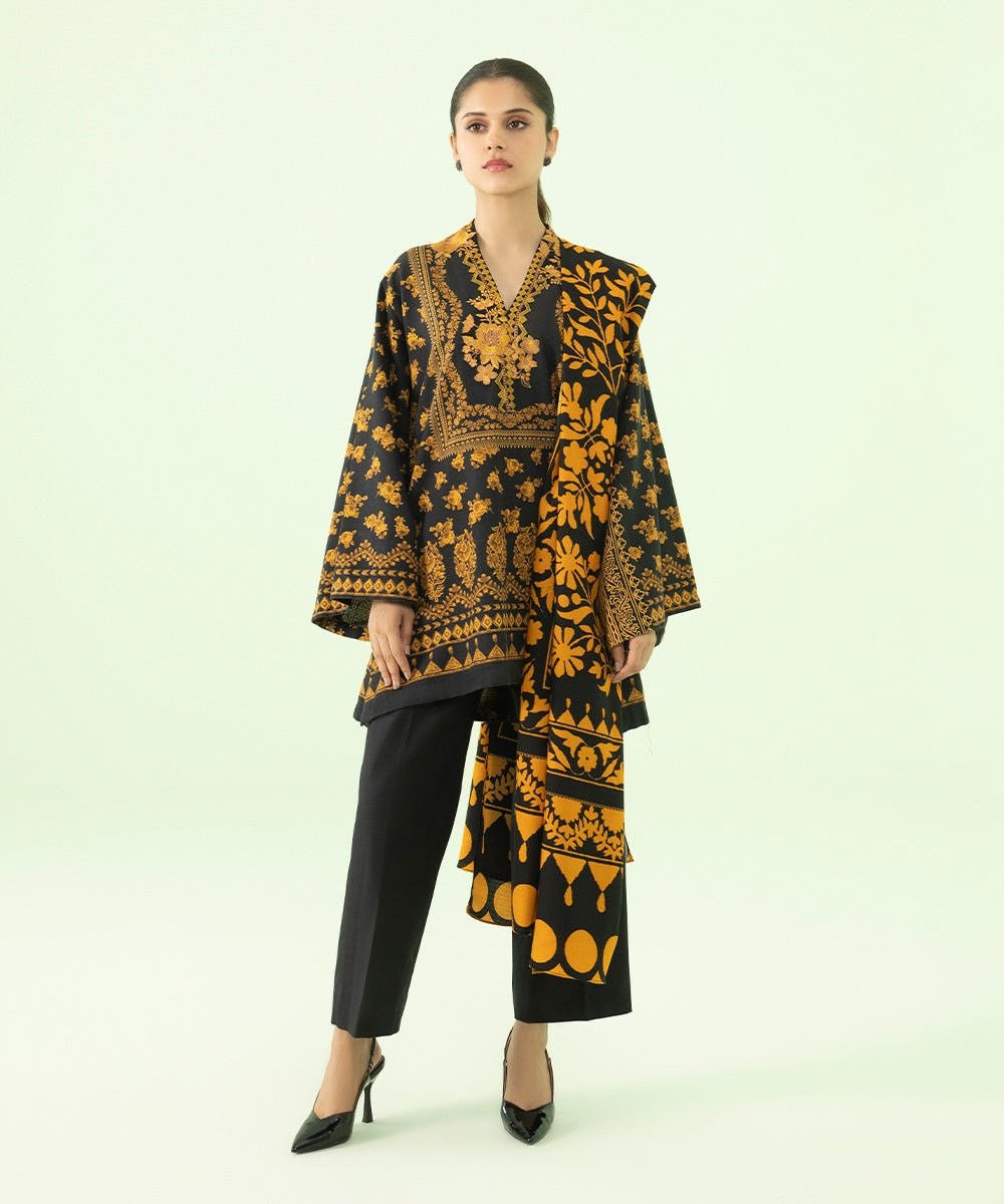 Sapphire - 2 Piece - Embroidered Khaddar Suit