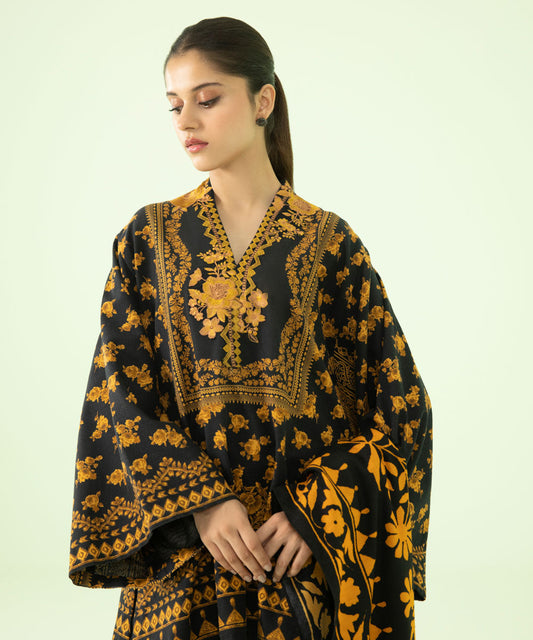 Sapphire - 2 Piece - Embroidered Khaddar Suit