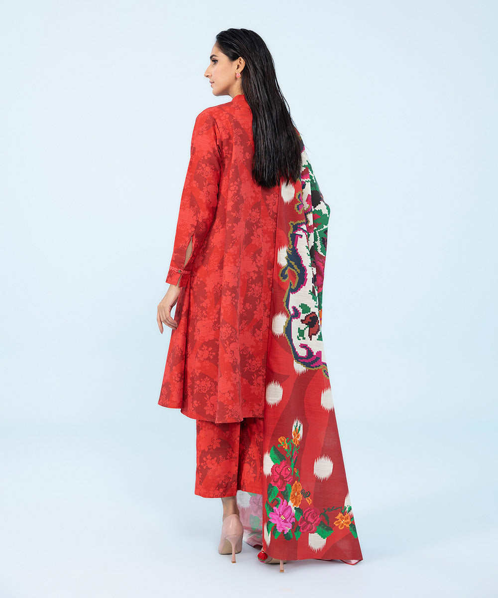 Sapphire - 3 Piece - Printed Khaddar Suit
